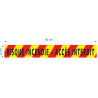 Rubalise plastique « Risque incendie - Accès interdit » 50 mm x 250 m - 35 microns